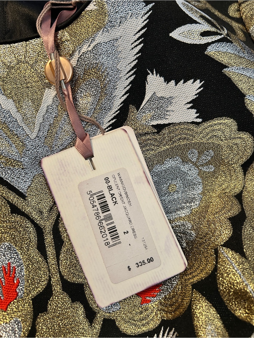 NWT Ted Baker IMOEN Opulent Orient Metallic Jacquard Brocade Dress 2 - Picture 5 of 5